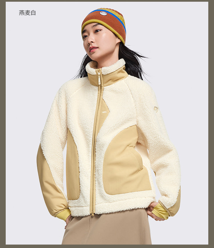 蕉下女士防风羊羔绒外套常规款中暖款PO89024保暖百搭外套女款