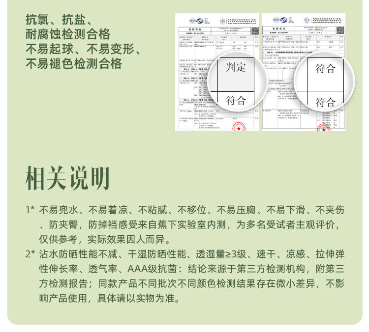 【分体式三件套】温泉海边冲浪速干显瘦蕉下防晒泳衣US141