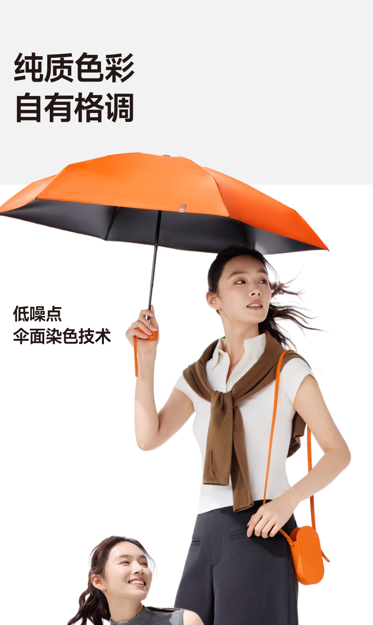 【轻薄六折伞】黑胶防晒遮阳伞卡片伞晴雨两用小巧便携易折叠