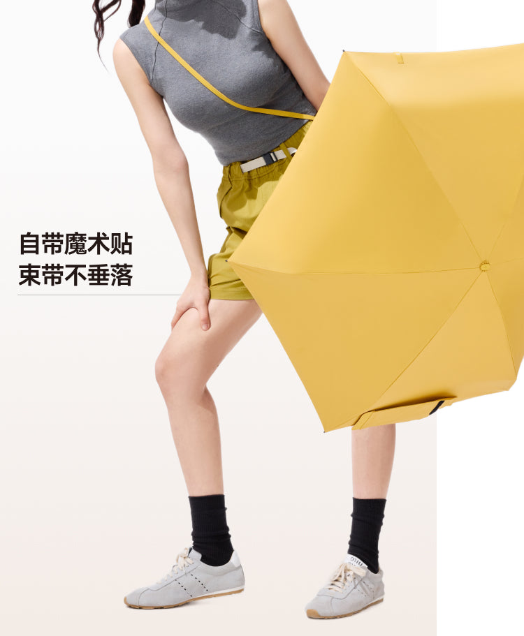 【轻薄六折伞】黑胶防晒遮阳伞卡片伞晴雨两用小巧便携易折叠