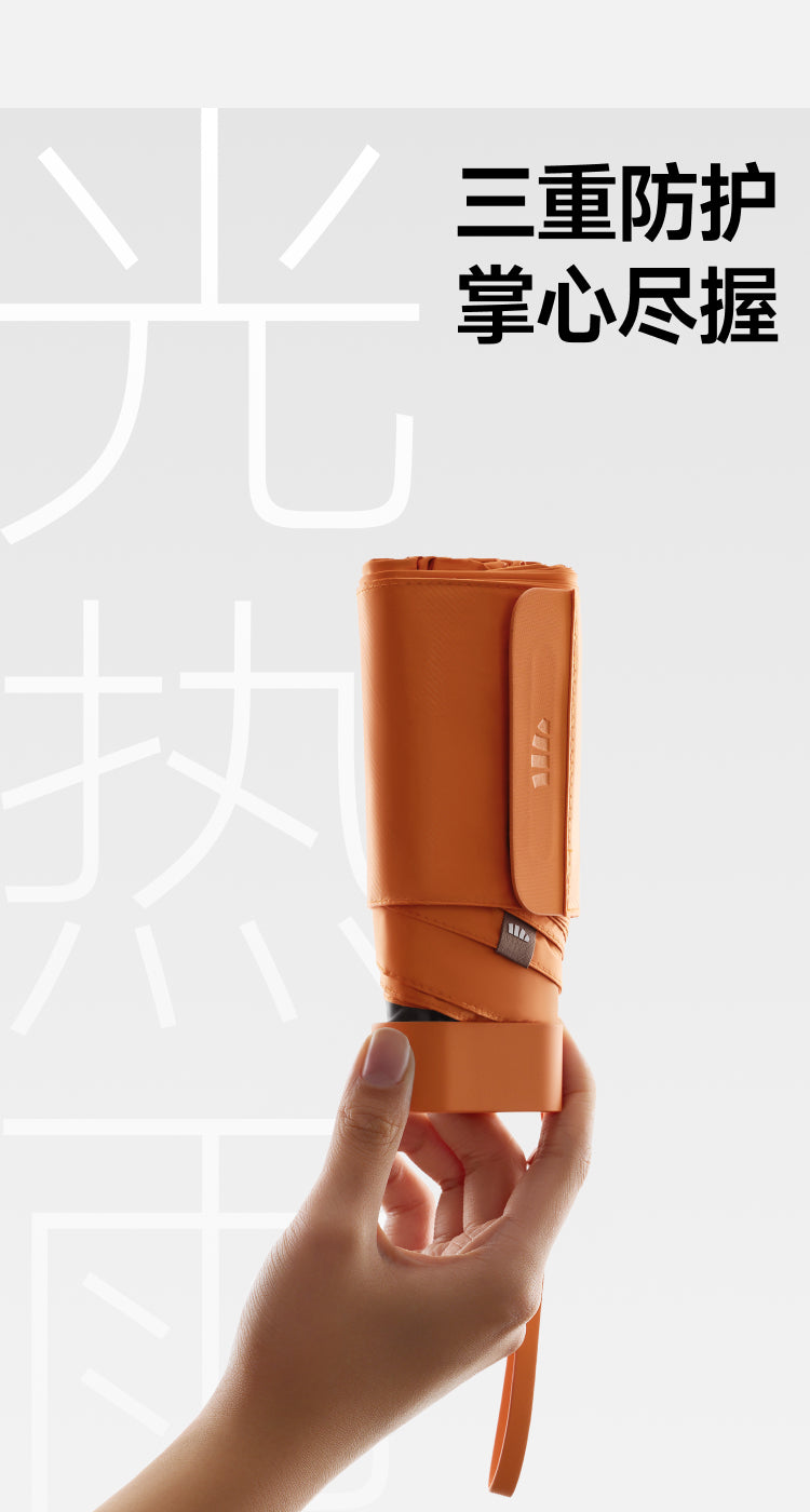 【轻薄六折伞】黑胶防晒遮阳伞卡片伞晴雨两用小巧便携易折叠